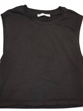 Zara Black Crew Neck Tank